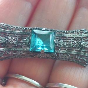 OSTBY BARTON BROOCH BLUE/TEAL